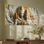 Divine Lord Shiv & Goddess Parvati 3D Canvas Wall Painting