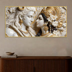 Divine Lord Shiv & Mata Parvati Eternal Love 3D Canvas Wall Painting