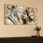 Divine Lord Shiv & Mata Parvati Eternal Love 3D Canvas Wall Painting