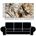 Divine Lord Shiv & Mata Parvati Eternal Love 3D Canvas Wall Painting