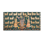 Divine Lord Shreenathji with Gau Mata Pichwai Canvas Wall Painting