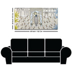 Divine Lord Shreenathji with Sacred Cows Pichwai Style Canvas Wall Painting for Home & Temple