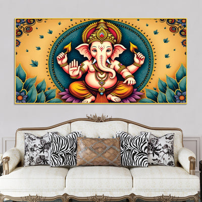 divine-lord-shri-ganesh-giving-blessing-classic-canvas-wall-painting