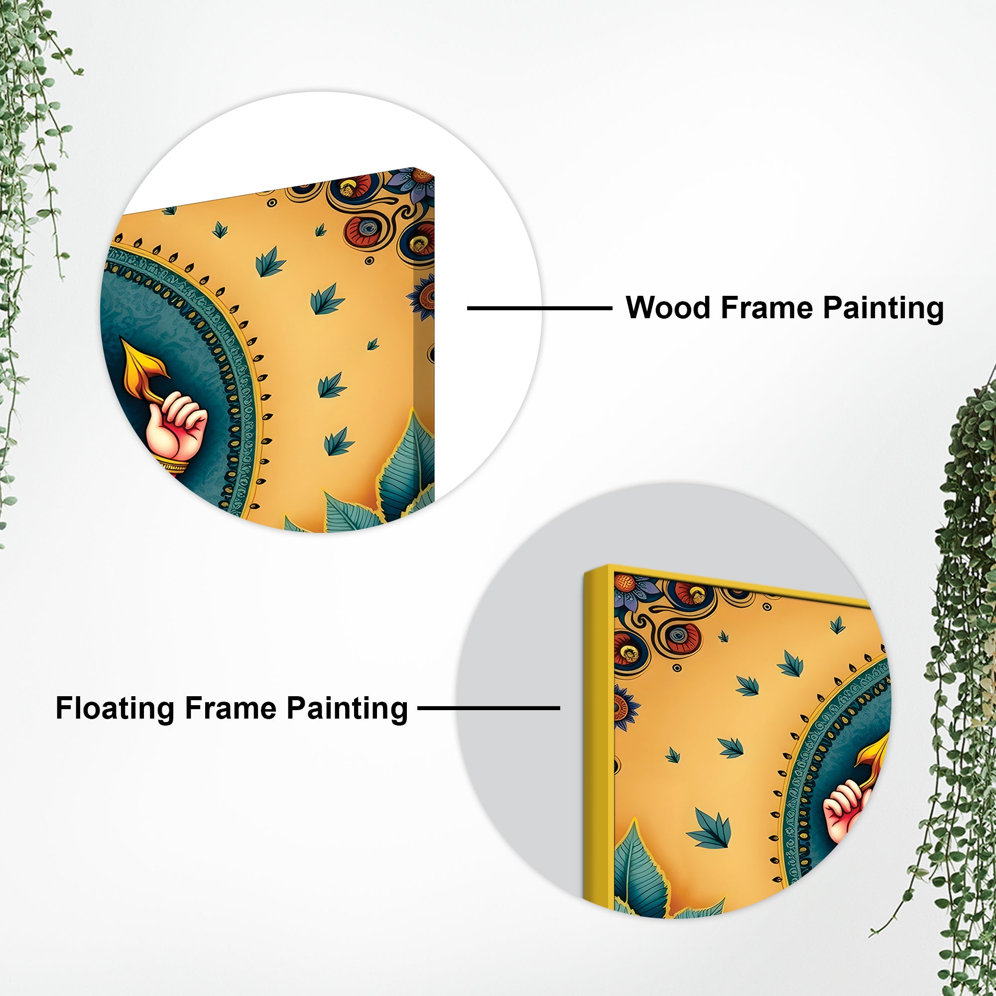 Divine Lord Shri Ganesh Giving Blessing Classic Canvas Wall Painting for Home & Office Decor – Modern Devotional Wall Art