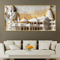 Divine Lord Shri Ram with Ayodhya Ram Mandir 3D Canvas Wall Painting