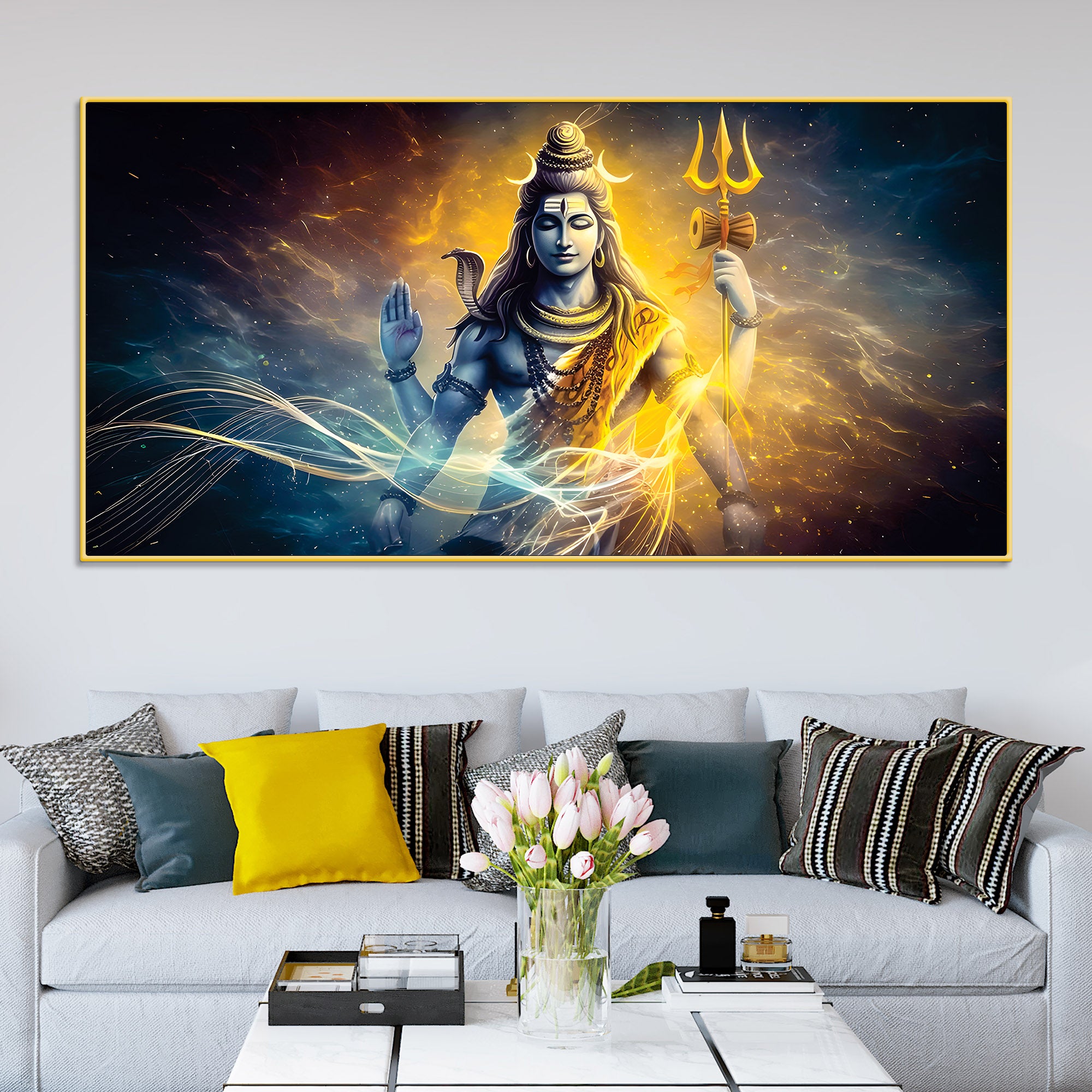 Divine Mahadev Wall Painting for Spiritual Home Styling