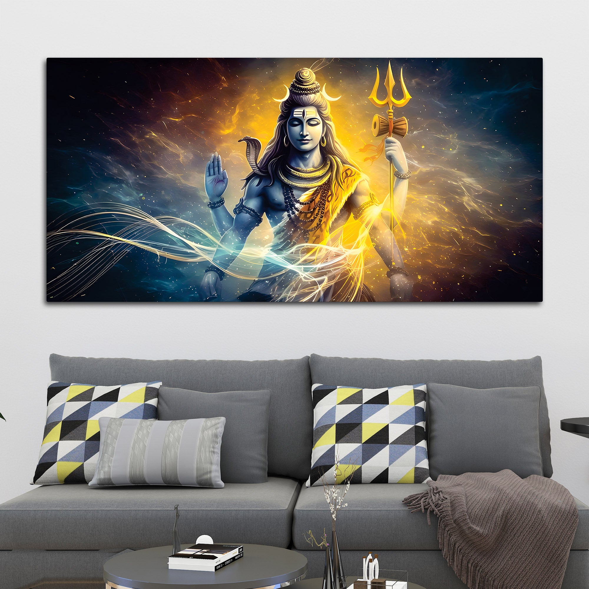 Divine Mahadev Wall Painting for Spiritual Home Styling