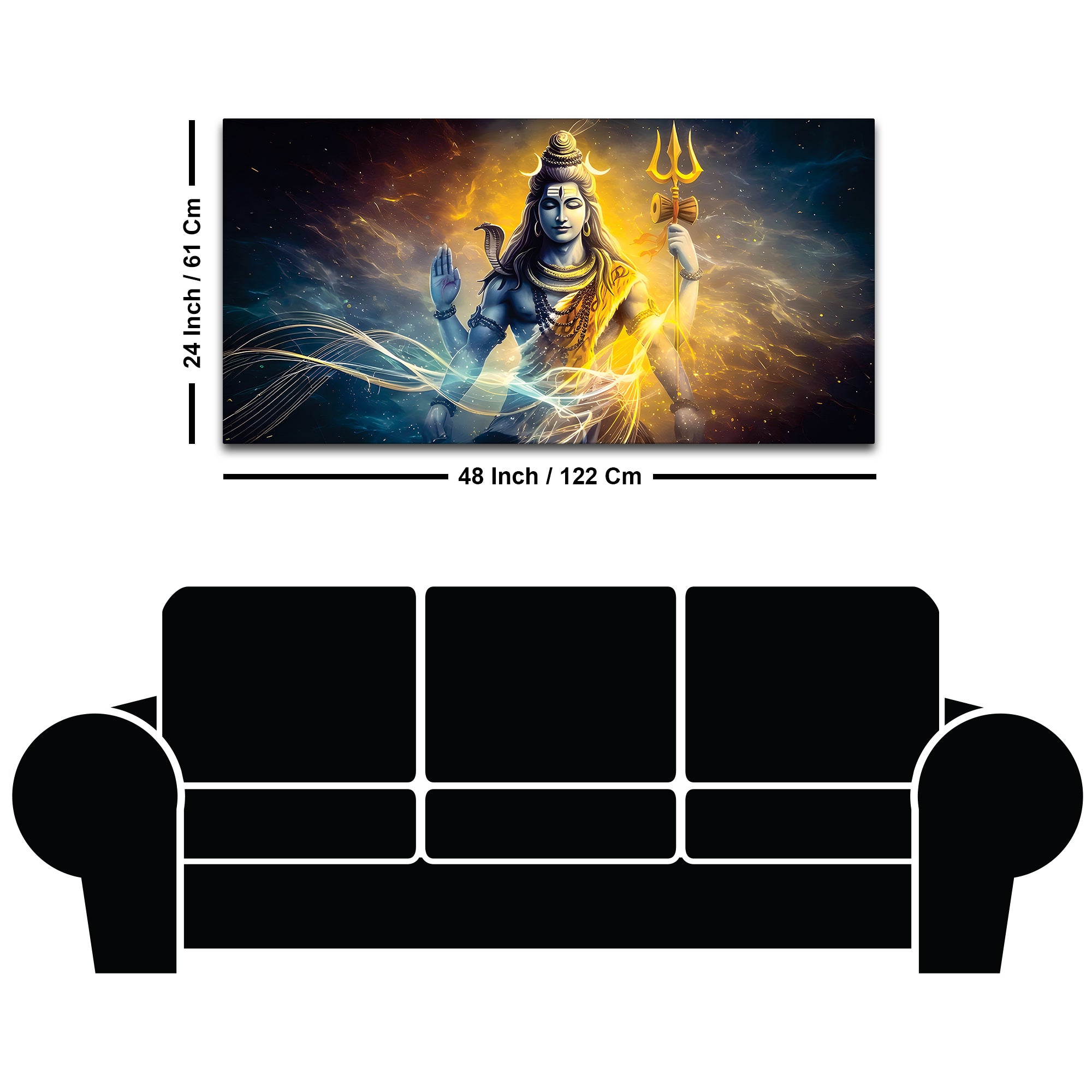 Divine Mahadev Wall Painting for Spiritual Home Styling