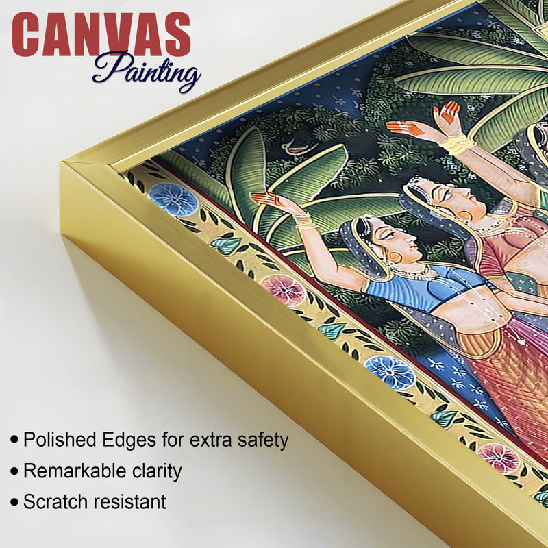 Divine Nathdwara Shreenathji with Gopis Pichwai Canvas Wall Painting