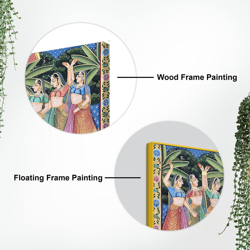 Divine Nathdwara Shreenathji with Gopis Pichwai Canvas Wall Painting