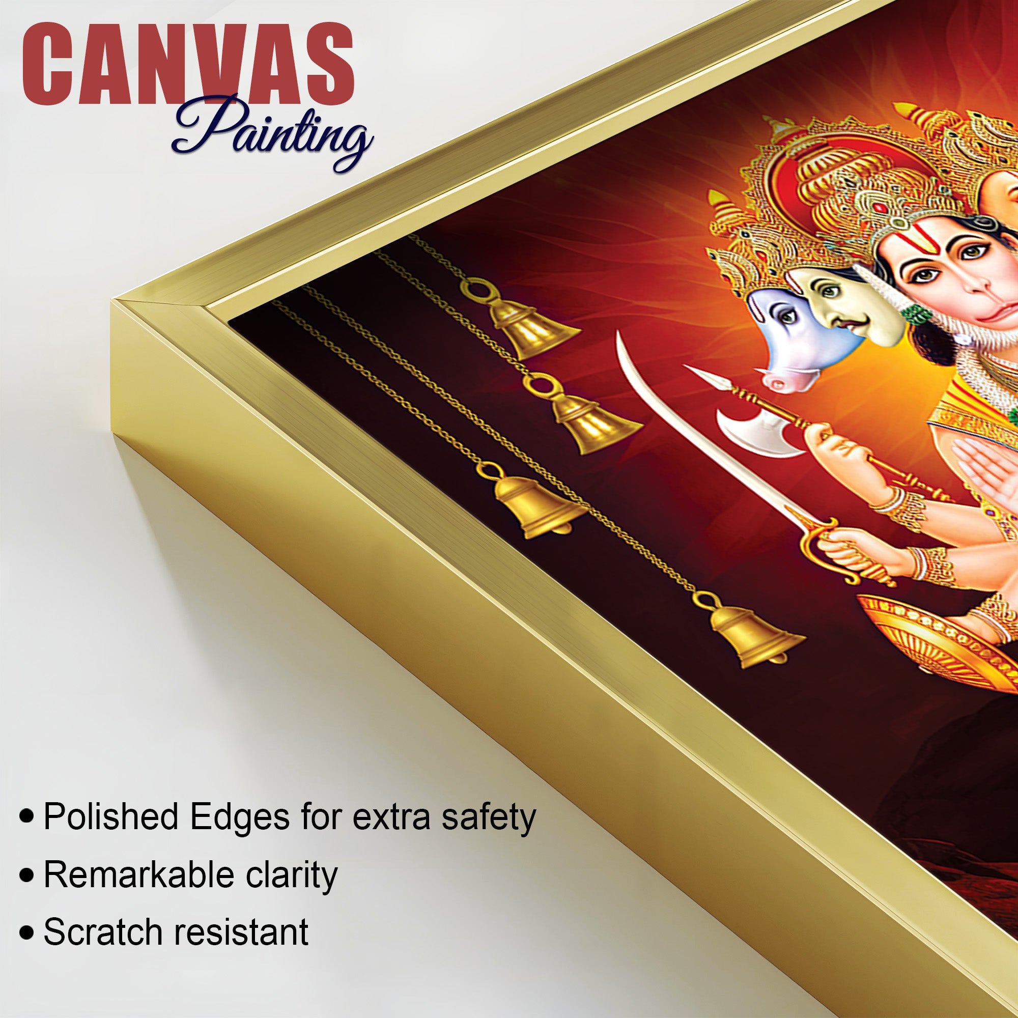 Divine Panchmukhi Hanuman Canvas Wall Painting