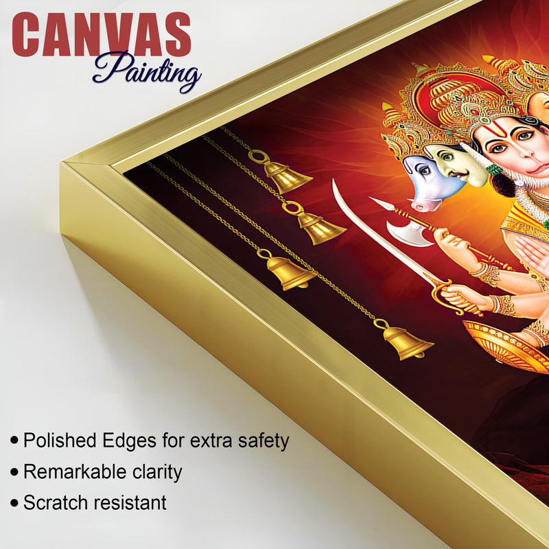 Divine Panchmukhi Hanuman Canvas Wall Painting