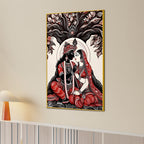 Divine Radha Krishna Love Canvas Wall Painting