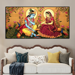 Divine Radha Krishna Religious Canvas Wall Painting