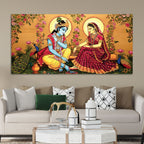 Divine Radha Krishna Religious Canvas Wall Painting