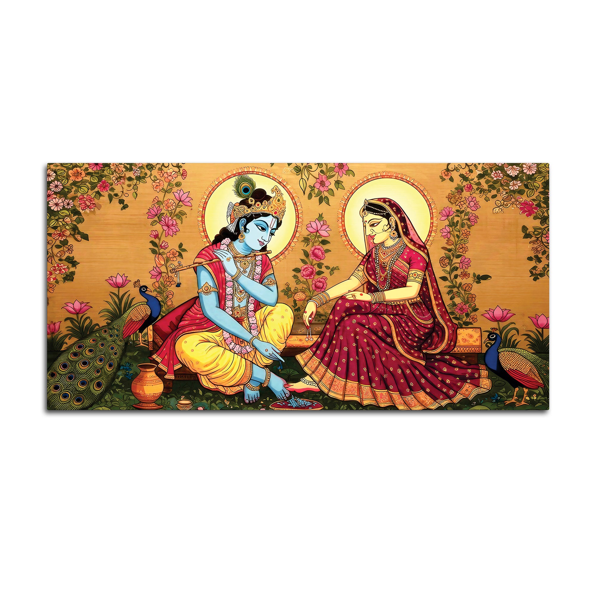 Divine Radha Krishna Religious Canvas Wall Painting