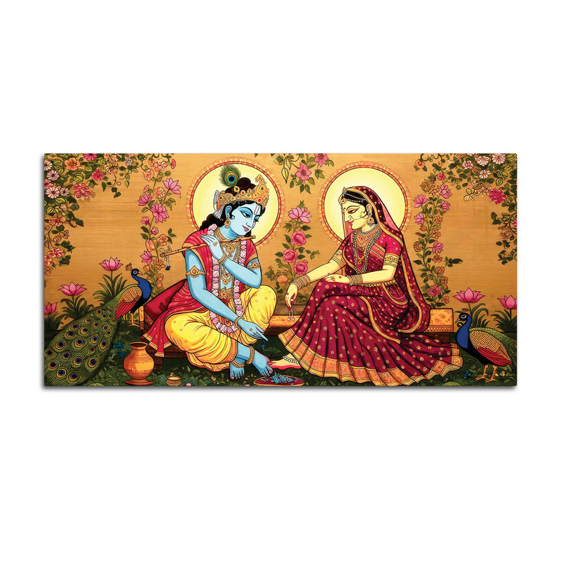 Divine Radha Krishna Religious Canvas Wall Painting