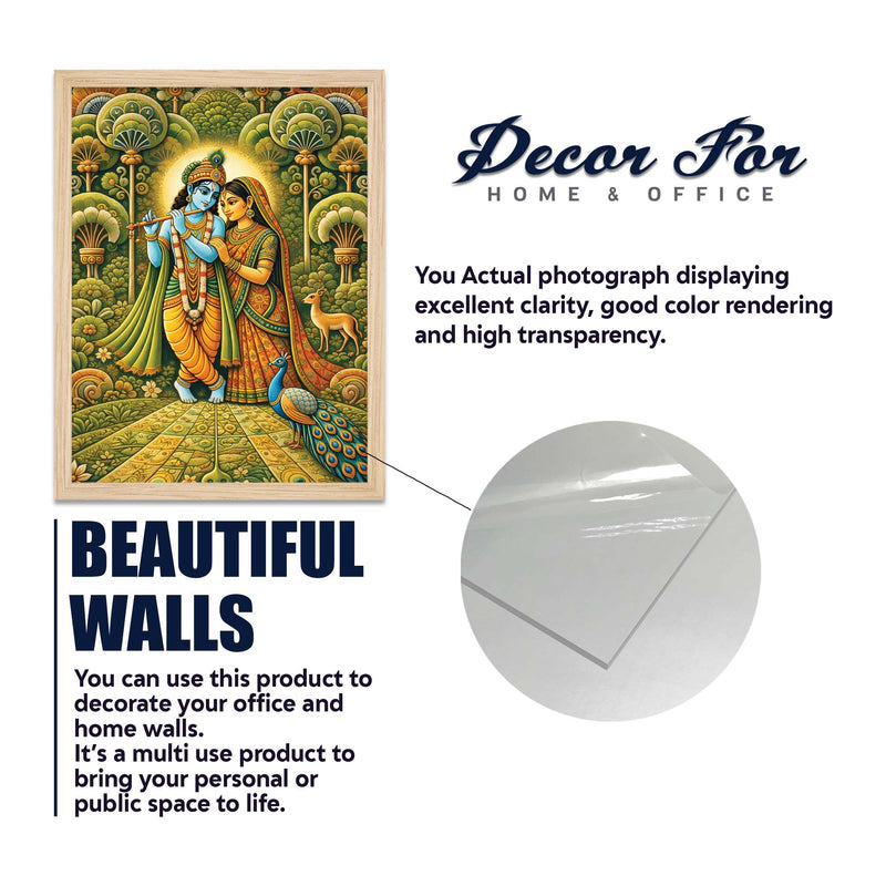 Divine Radha Krishna Wall Frame Set of Four for Home