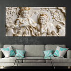 Divine Radha Krishna with Gopis 3D Canvas Wall Painting