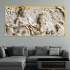 Divine Radha Krishna with Gopis 3D Canvas Wall Painting