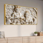 Divine Radha Krishna with Gopis 3D Canvas Wall Painting