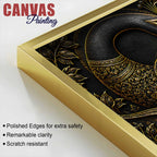 Divine Radha Krishna with Peacock Metallic Look 3D Canvas Wall Painting