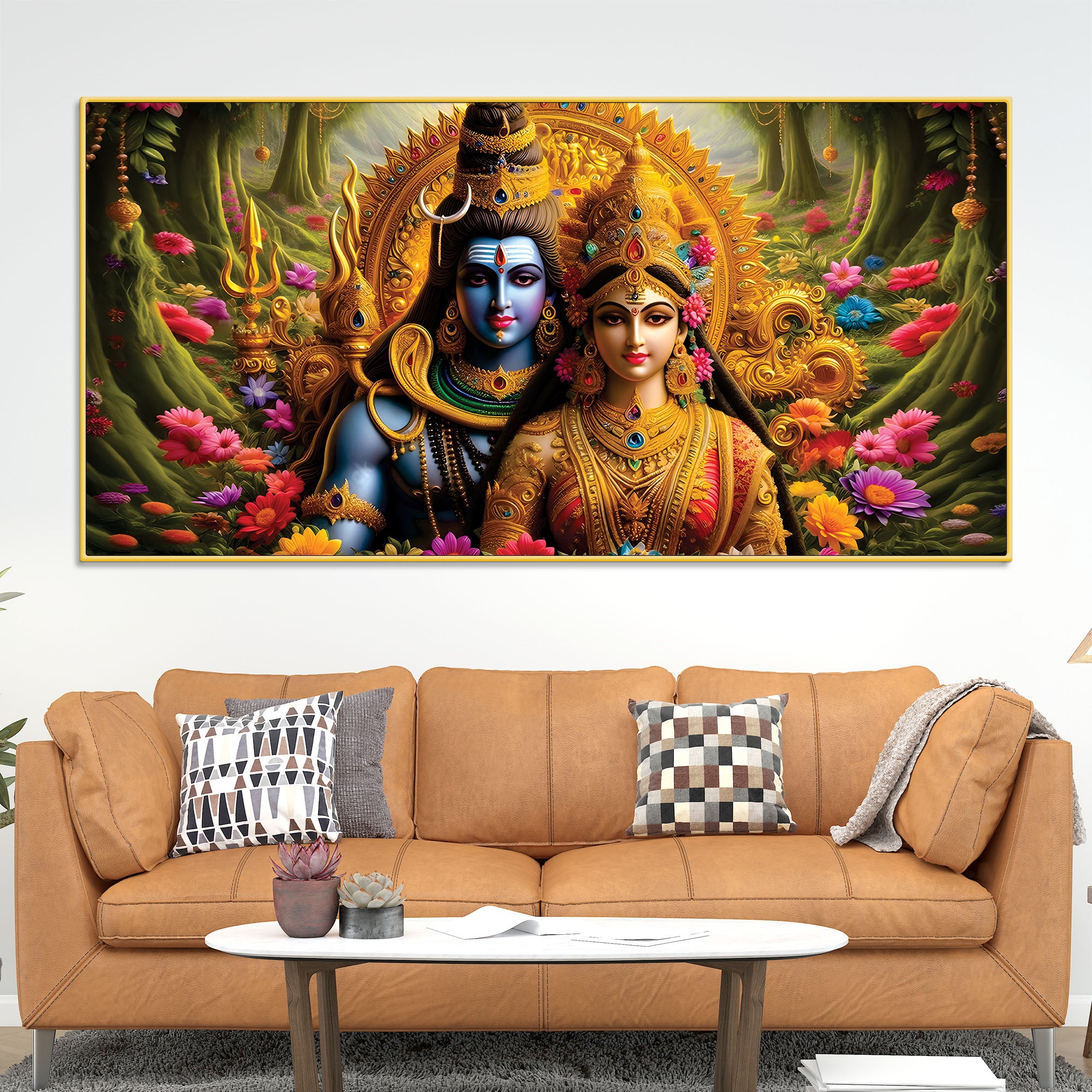 Divine Shiva Canvas Painting for Positive Energy Home Decor