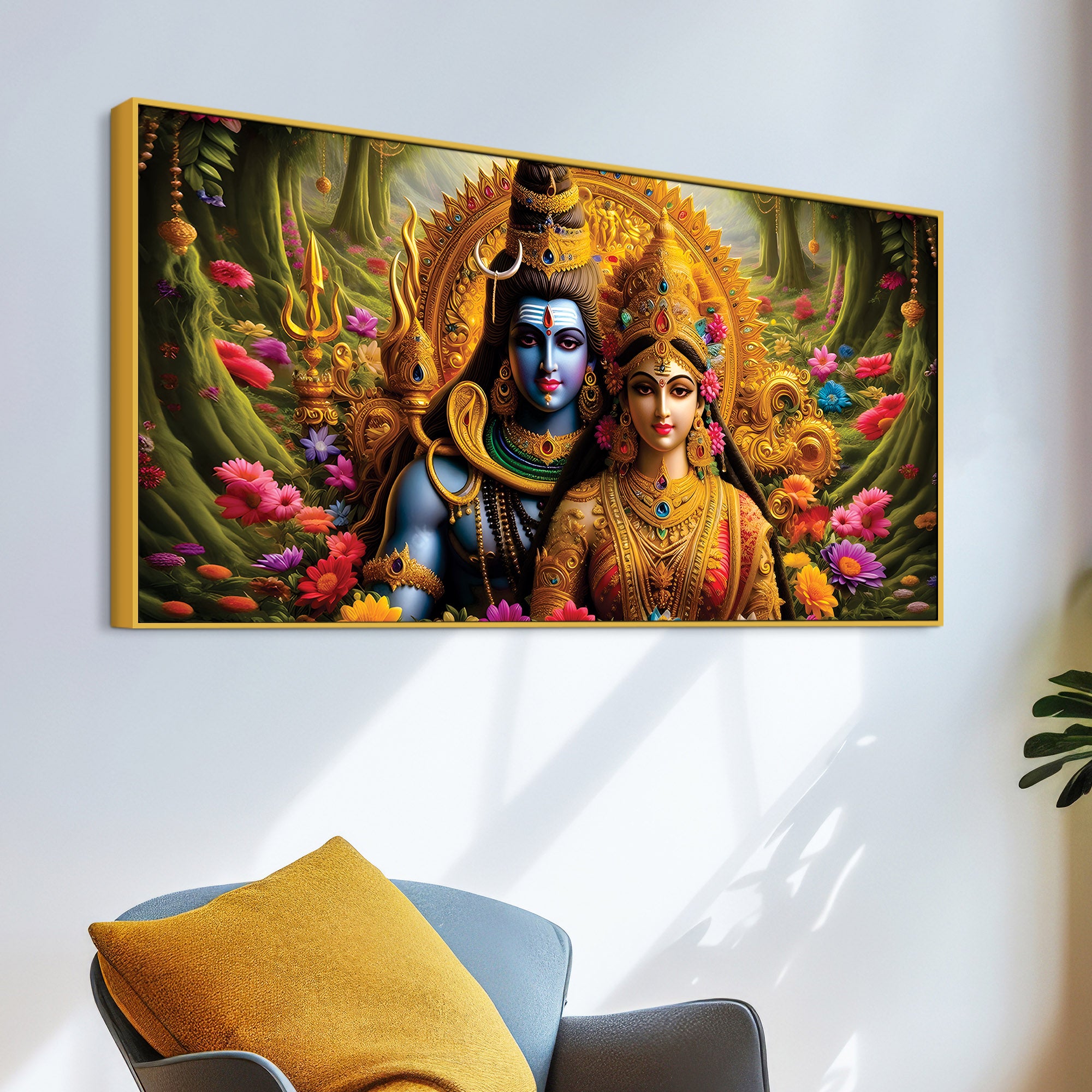 Divine Shiva Canvas Painting for Positive Energy Home Decor