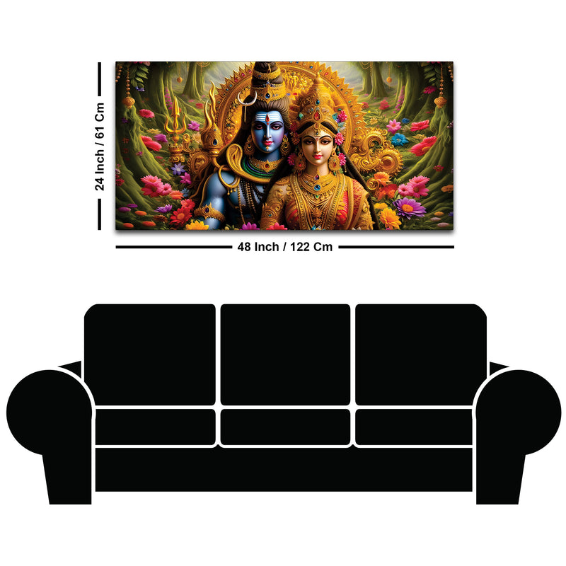 Divine Shiva Canvas Painting for Positive Energy Home Decor