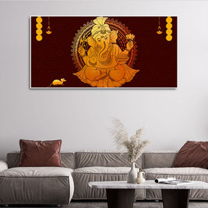 Divine Shree Ganesh Canvas Wall Painting