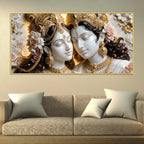 Divine Shree Radha Krishna Eternal Love 3D Canvas Wall Painting