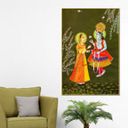 Divine Shree Radha Krishna Eternal Love Canvas Wall Painting