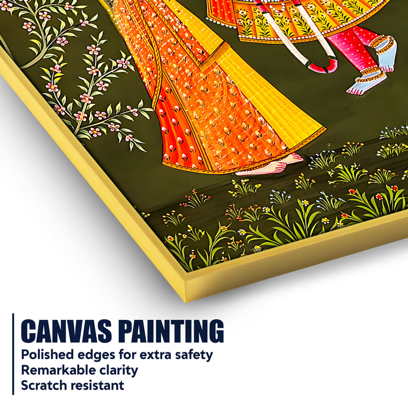 Divine Shree Radha Krishna Eternal Love Canvas Wall Painting