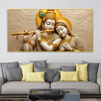 Divine Shree Radha Krishna Harmony 3D Canvas Wall Painting