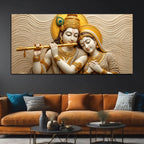 Divine Shree Radha Krishna Harmony 3D Canvas Wall Painting