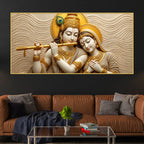 Divine Shree Radha Krishna Harmony 3D Canvas Wall Painting