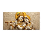 Divine Shree Radha Krishna Harmony 3D Canvas Wall Painting