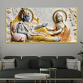 Divine Shree Radha Krishna Royal Blessings 3D Canvas Wall Painting