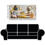 Divine Shree Radha Krishna Royal Blessings 3D Canvas Wall Painting