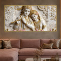 Divine Shree Radha Krishna Sacred Couple 3D Canvas Wall Painting