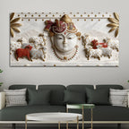 Divine Shreenathji 3D Canvas Wall Painting