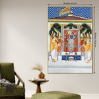 Divine Shreenathji Krishna Pichwai Canvas Wall Painting