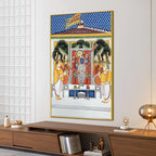 Divine Shreenathji Krishna Pichwai Canvas Wall Painting
