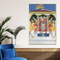 Divine Shreenathji Krishna Pichwai Canvas Wall Painting