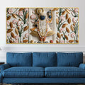 Divine Shreenathji Lotus Blossom 3D Canvas Wall Painting
