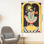 Divine Shreenathji Nathdwara Pichwai Canvas Wall Painting