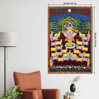 Divine Shrinath Ji Govardhan Leela Pichwai Canvas Wall Painting