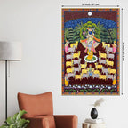 Divine Shrinath Ji Govardhan Leela Pichwai Canvas Wall Painting