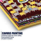 Divine Shrinath Ji Govardhan Leela Pichwai Canvas Wall Painting