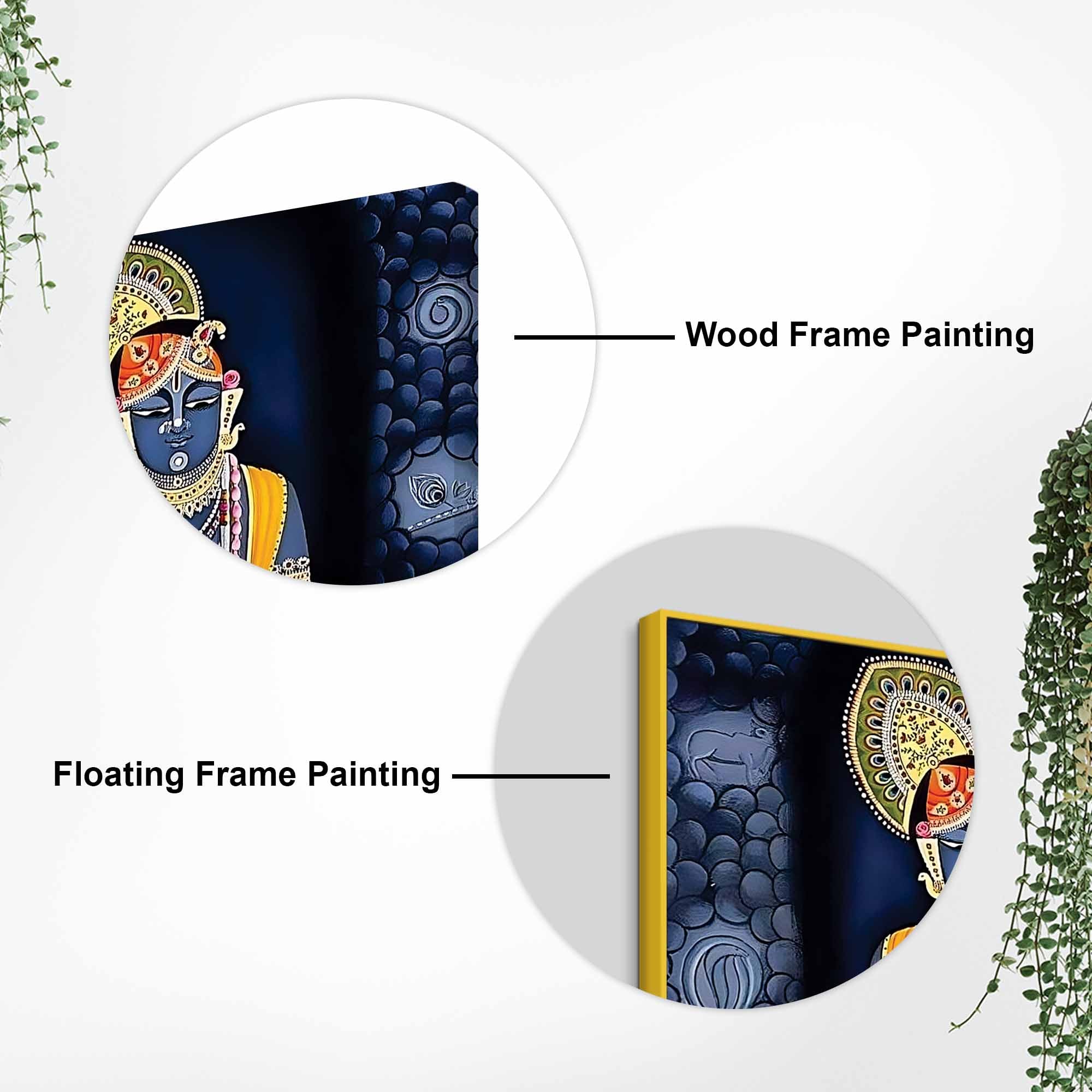 Divine Shrinath Ji Pichwai Style Spiritual Art Wall Painting